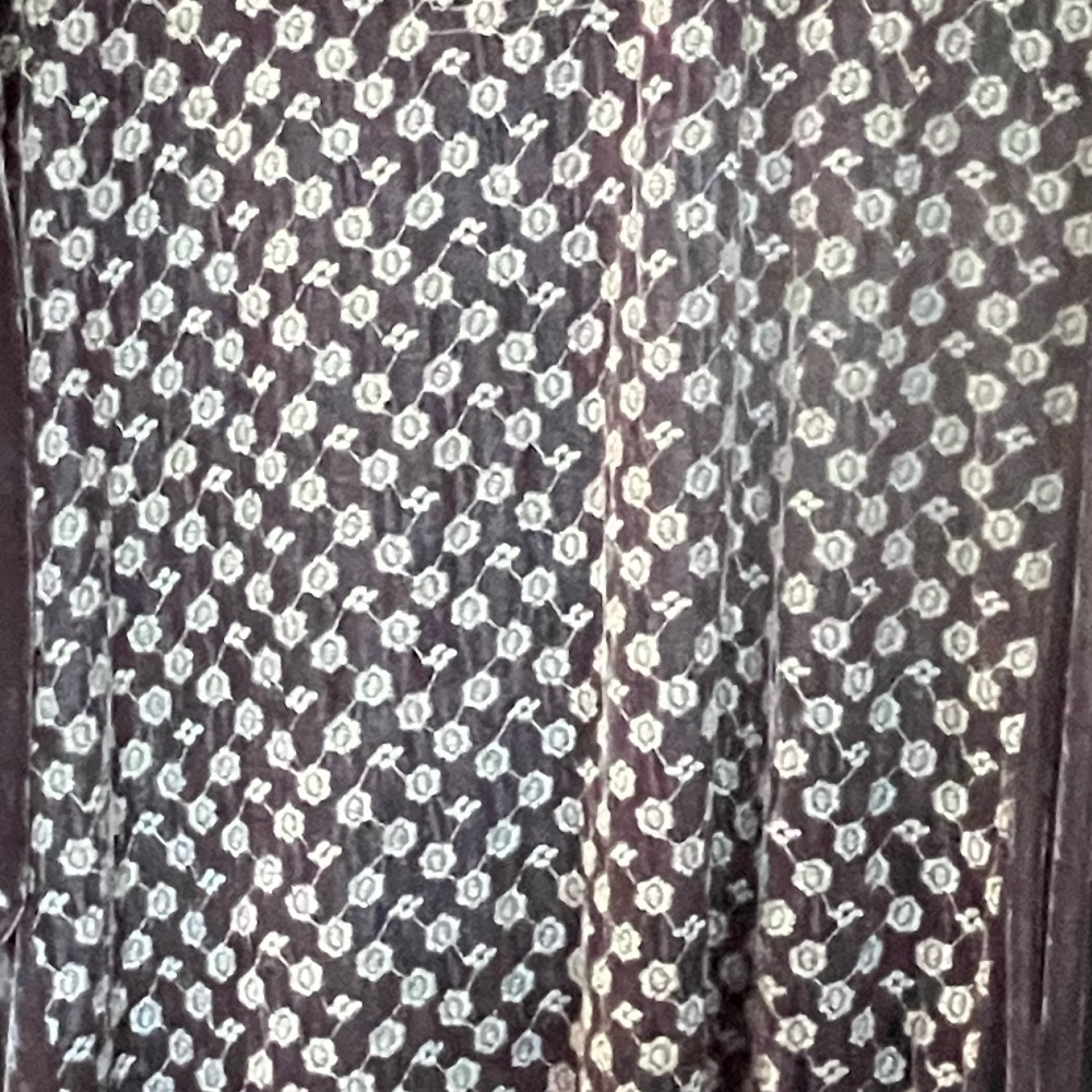 Johnny Was purple velvet tunic with 3 buttons